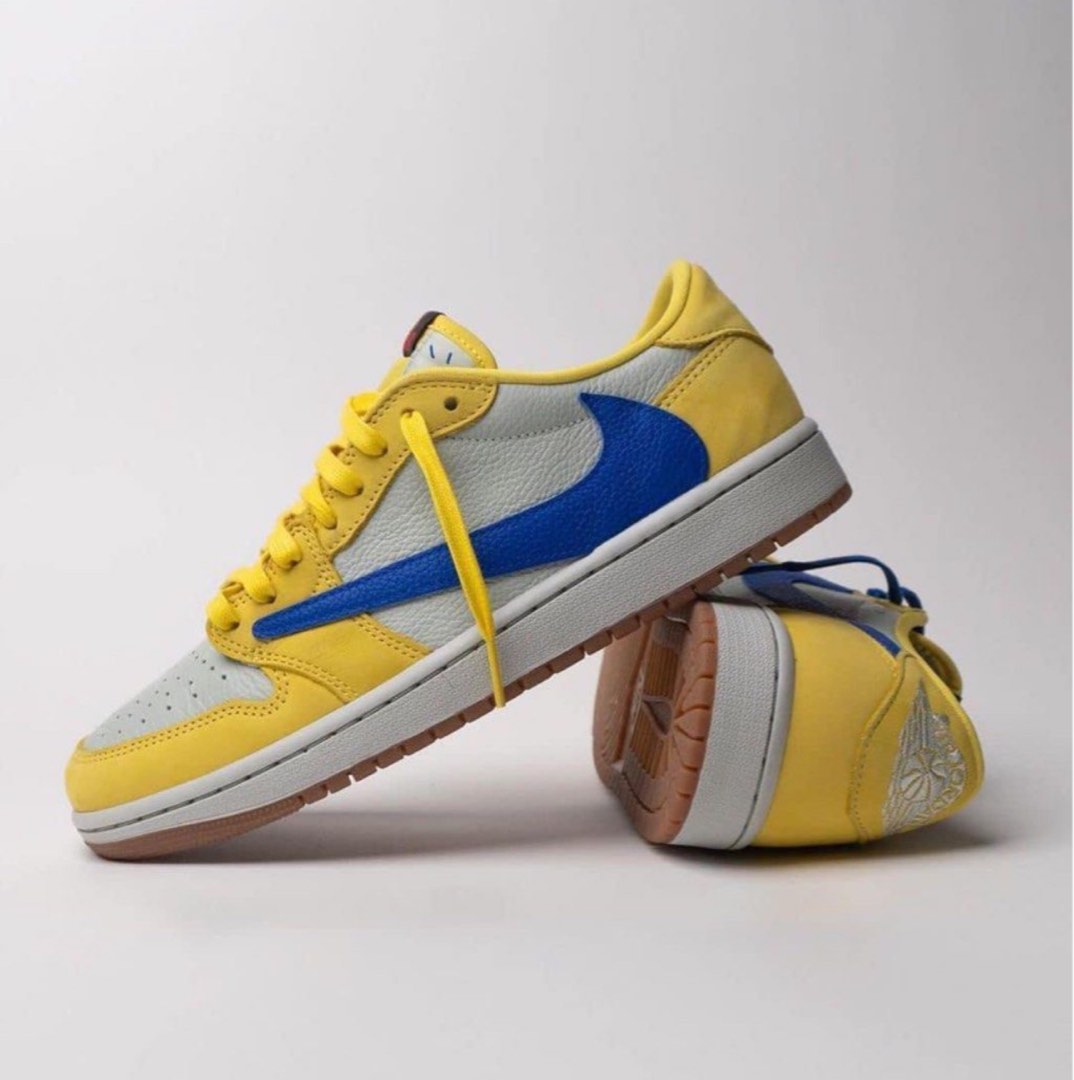 Travis Scott Elkins aka Canary Men s Fashion Footwear Sneakers on Carousell