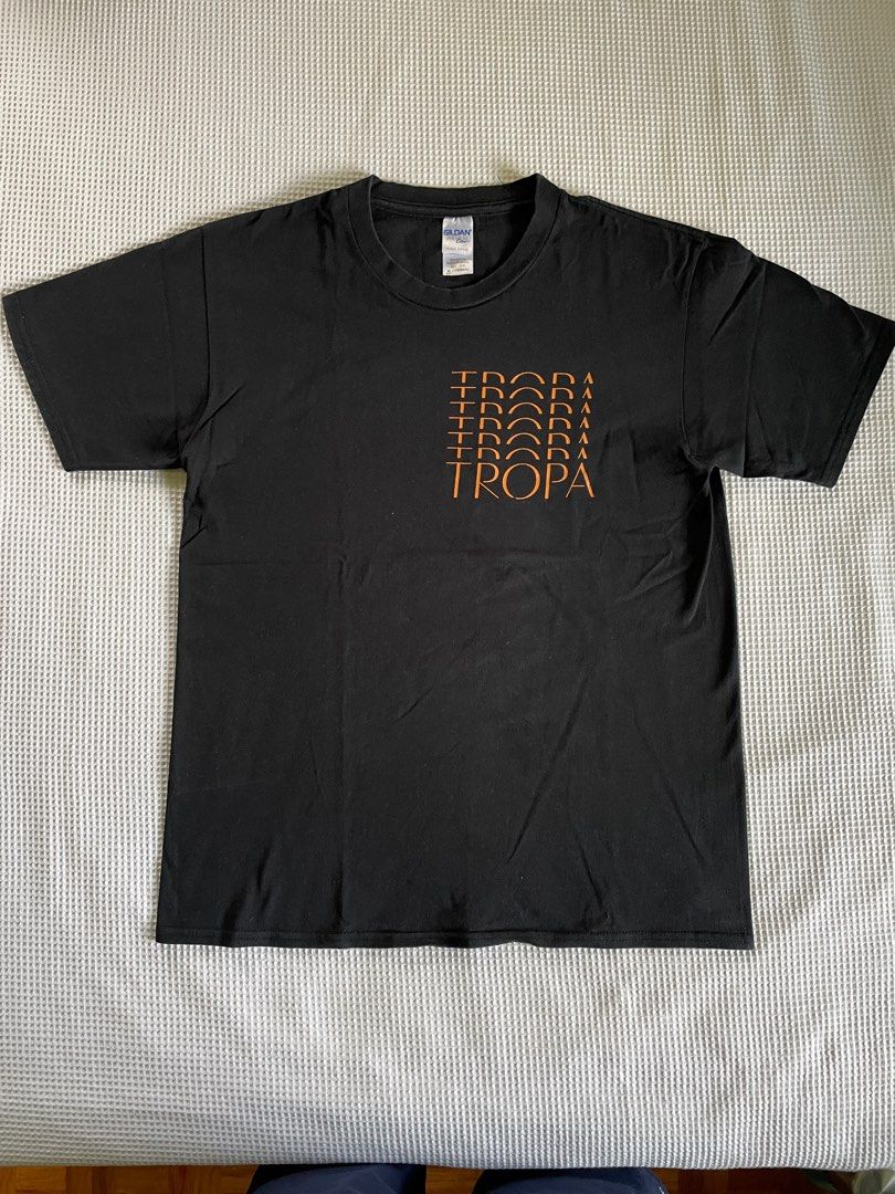 Tropa Shirt in Black Size Medium (Category: Tshirts & Polo Shirts ) located in Quezon City. Submitted by hydroflask123 (Listing ID 1313574126, Image 2). Description: Tropa Shirt in Black Size Medium. Like new. No issues! W (Pit to Pit): 48cm L (Top to Bottom): 68.5cm Sleeves (Shoulder to End): 19.5cm Good discounts if you buy more than 1 item!!.