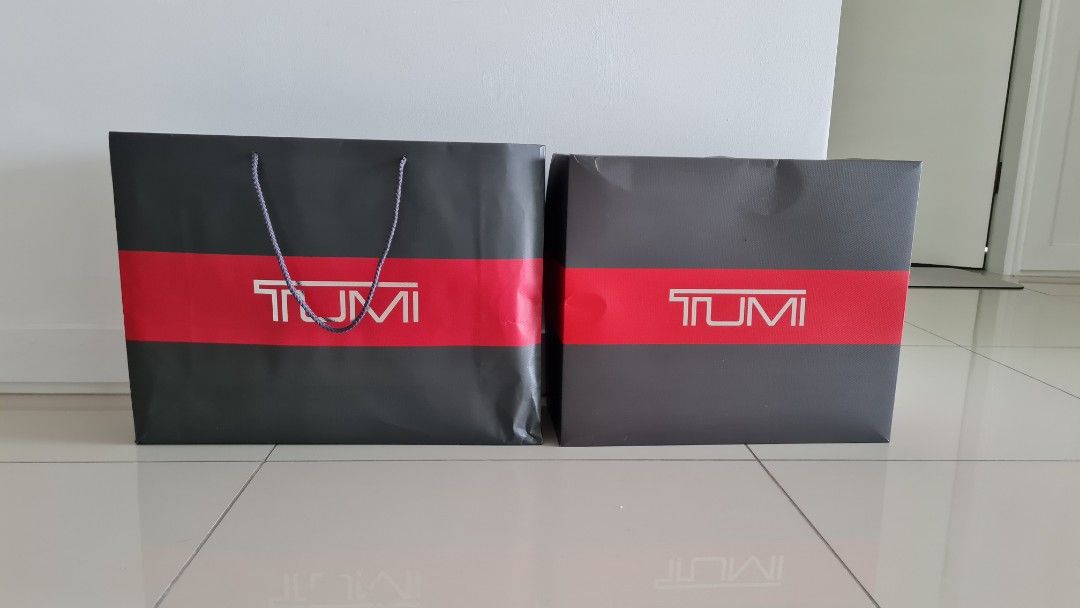 Tumi Paper Bag + Box + Monogram Envelope, Luxury, Accessories on Carousell