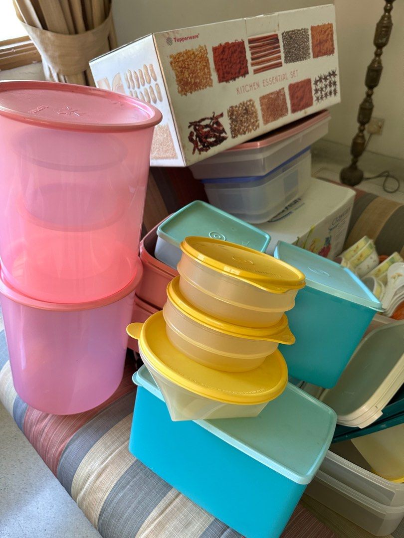 Tupperware Container and cups assorted, Furniture & Home Living, Home ...