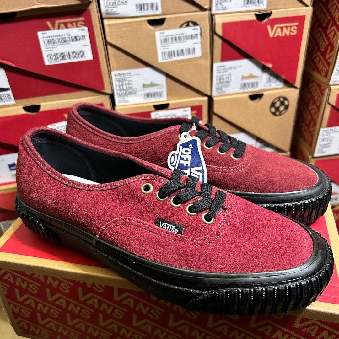 VANS AUTHENTIC 44 L ANAHEIM SUEDE MAROON BURGUNDY UK7 Men s Fashion Footwear Sneakers on Carousell