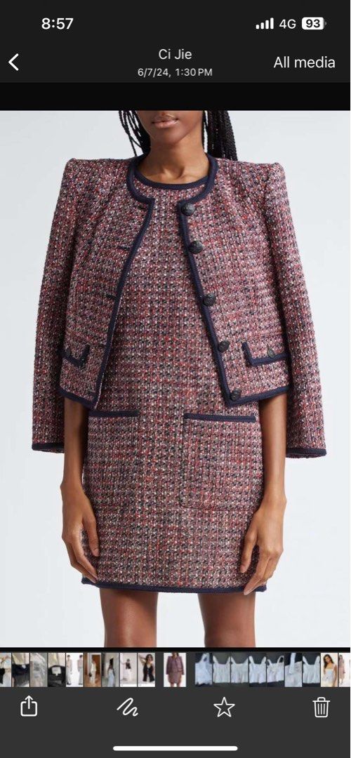 Veronica beard metallic blazer on sale