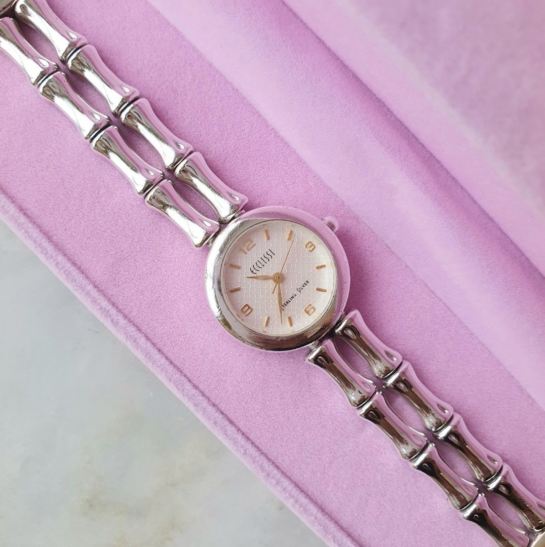 Vintage Solid Sterling Silver Ecllissi Brand Metal Watch