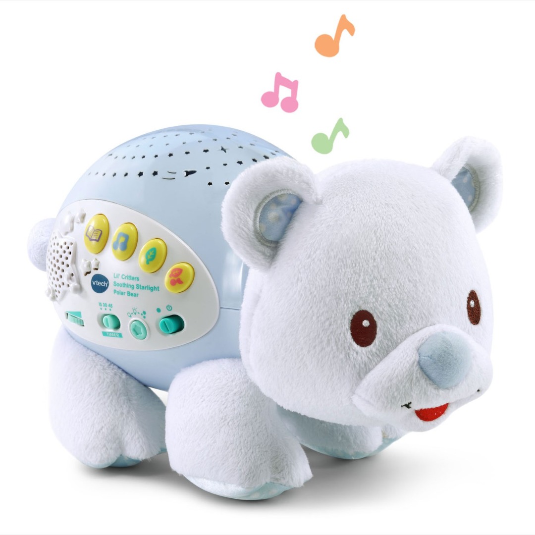 VTECH Lil' Critters Soothing Starlight Polar Bear, Babies & Kids ...