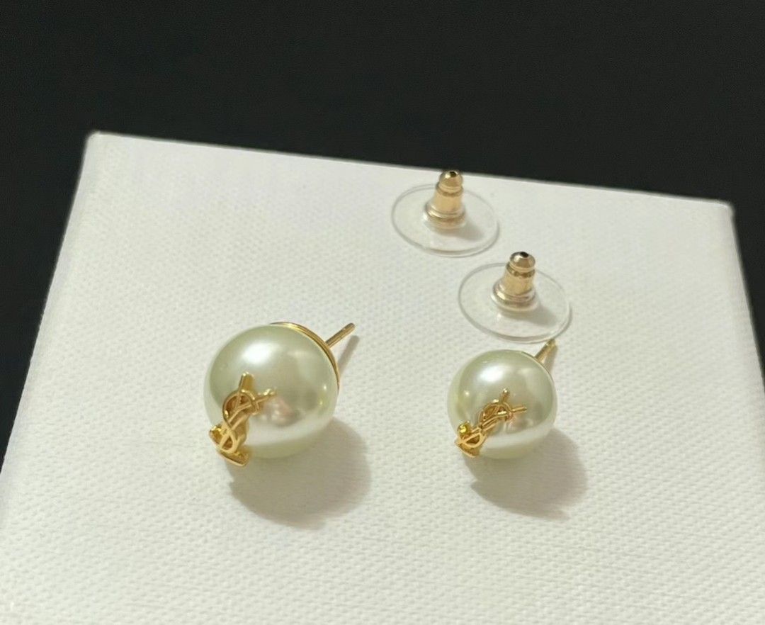 Ysl pearl earrings