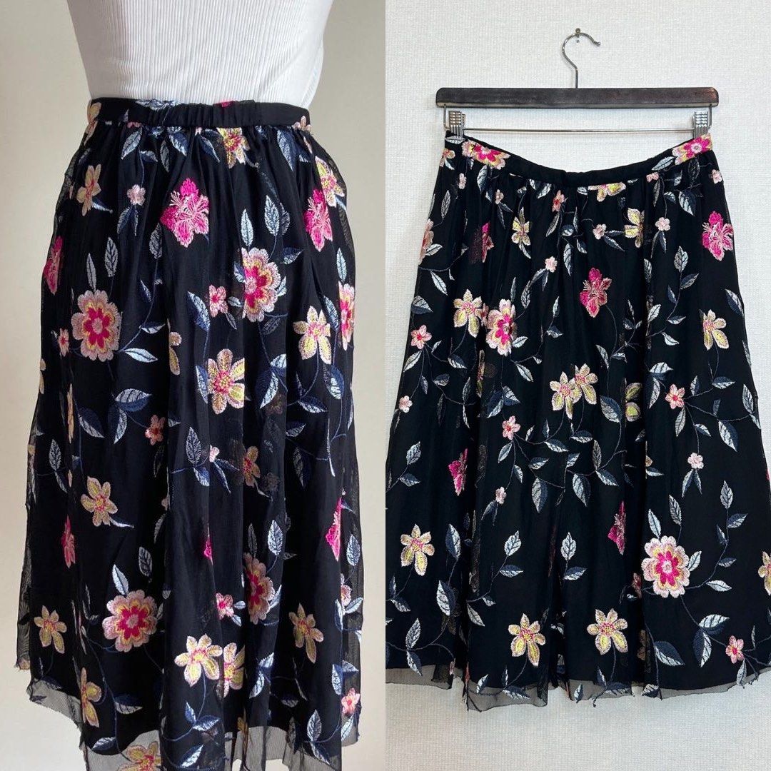 Embroidered tulle skirt zara 2025