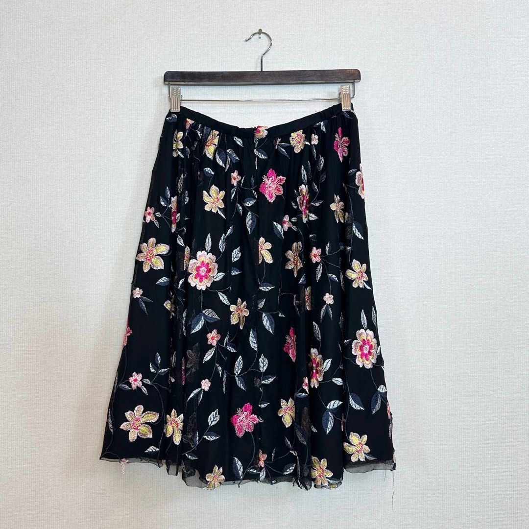 Embroidered tulle skirt zara 2025