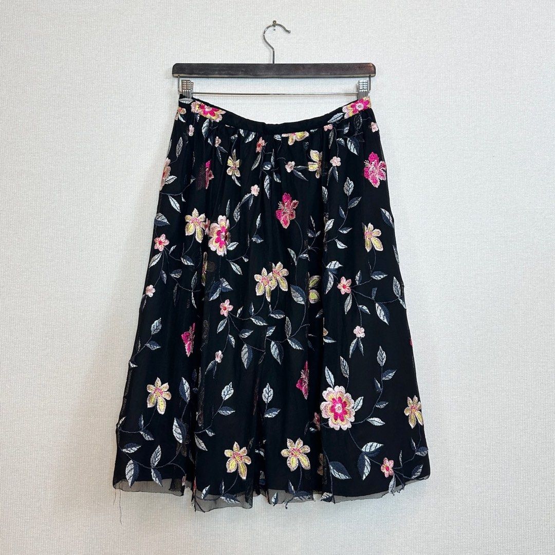 Embroidered tulle skirt zara deals