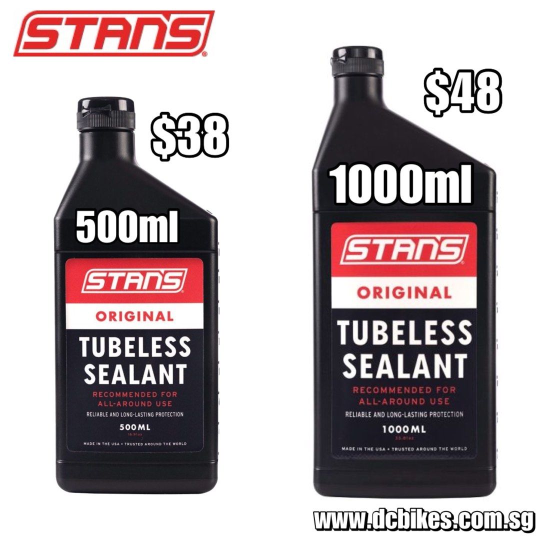Stan s NoTubes Original Bicycle Road Mountain Bike Tubeless Tyre New Formula Sealant 500ml 1000ml Dcbikes PRICE FOR 1 STANS Sports Equipment Bicycles Parts Parts Accessories on Carousell