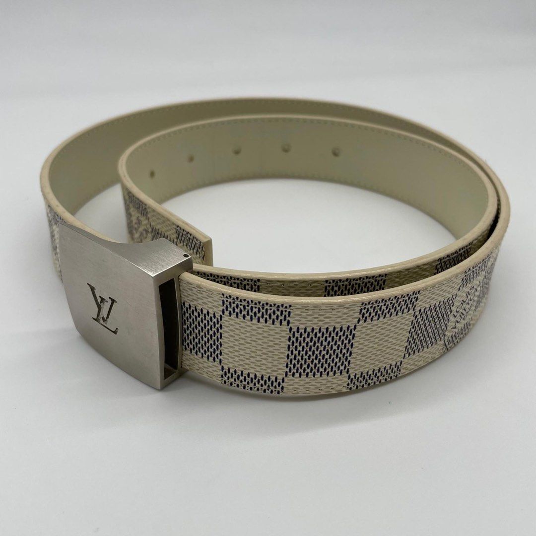 LOUIS VUITTON Damier Azur Ceinture Carre Belt