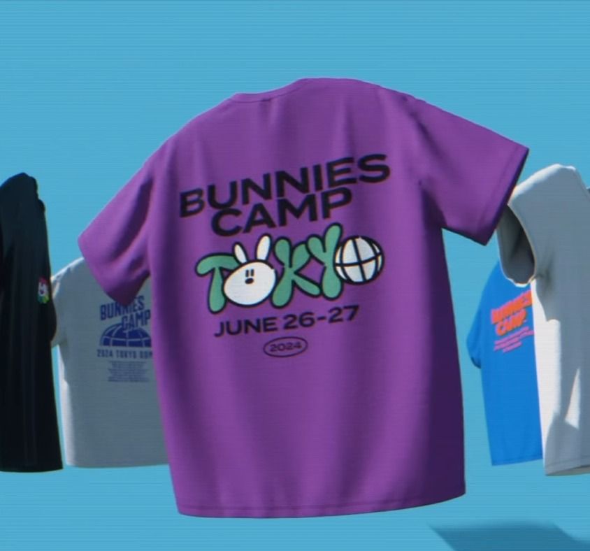 現貨NewJeans BUNNIES CAMP 2024 TOKYO DOME 東京巨蛋PURPLE 紫Tee T 