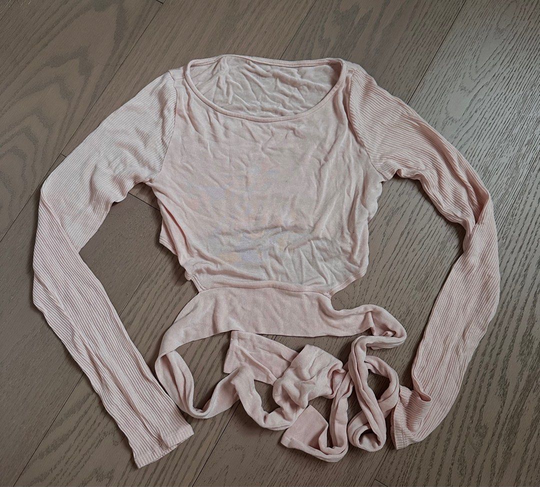 Alo long sleeve wrap top xs, , - Carousell