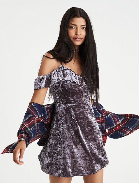American eagle velvet dress deals