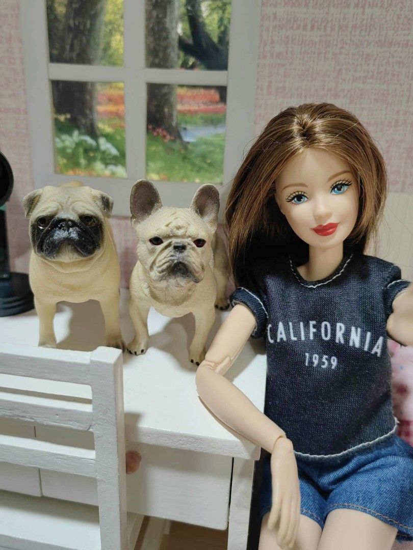 Barbie scale pug dog Hobbies Toys Toys Games on Carousell