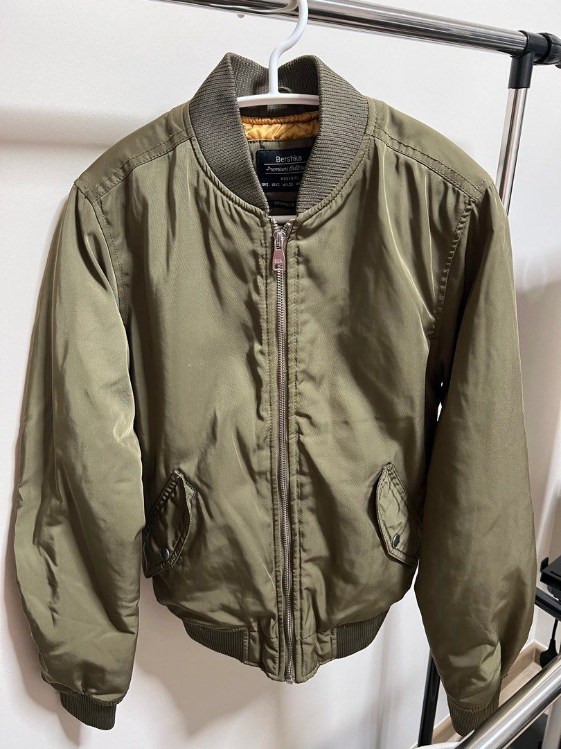Bershka Premium Outerwear BSKGIRL Green Jacket Size S Small