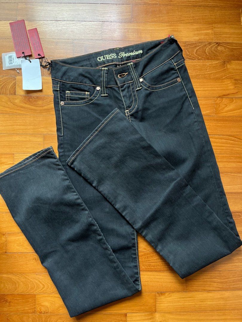 BNWT Guess Premium Daredevil Low Rise Straight Leg Jeans