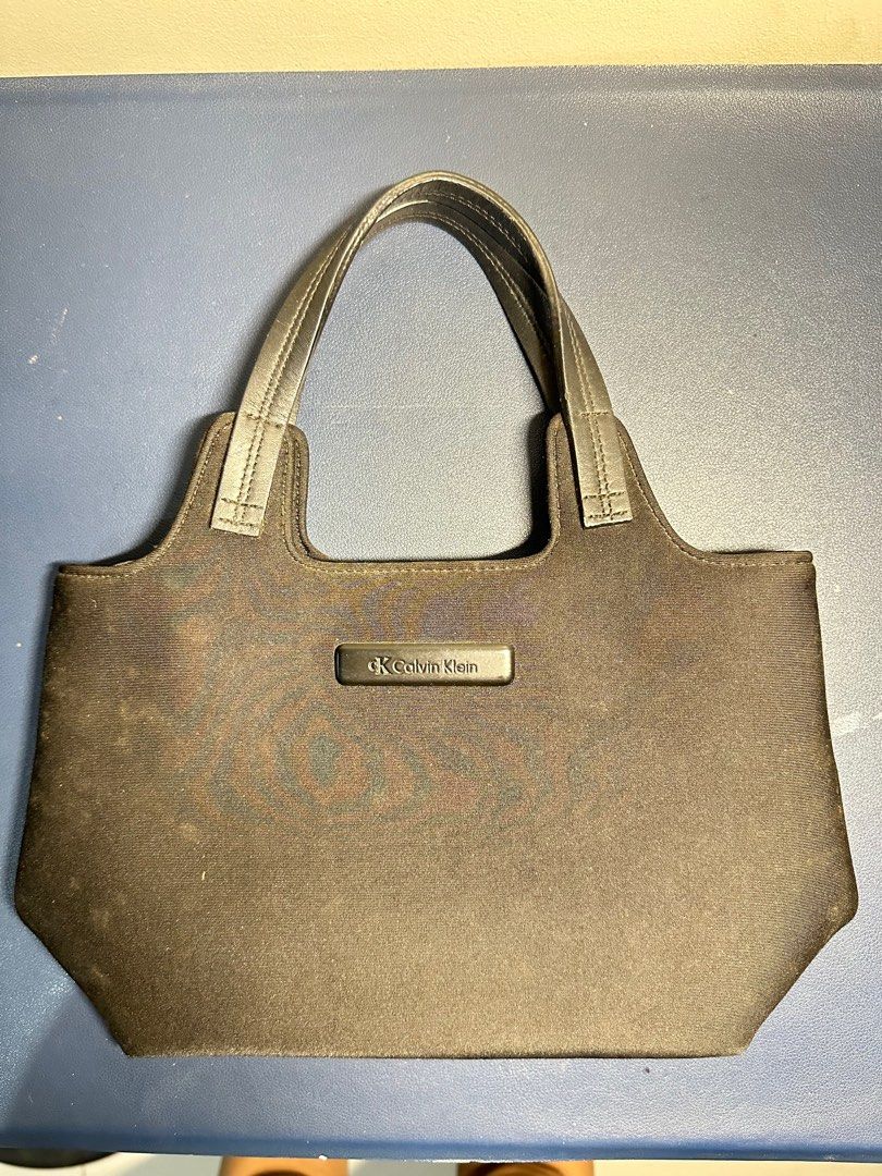 Calvin Klein Neoprene Black Mini Party Bag Luxury Bags Wallets on Carousell