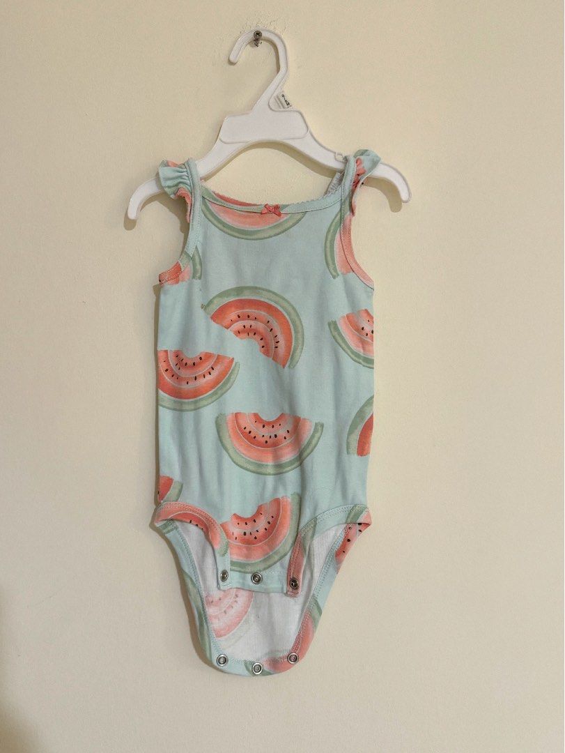 Carters watermelon romper shorts 2 pc set Babies Kids Babies Kids Fashion on Carousell