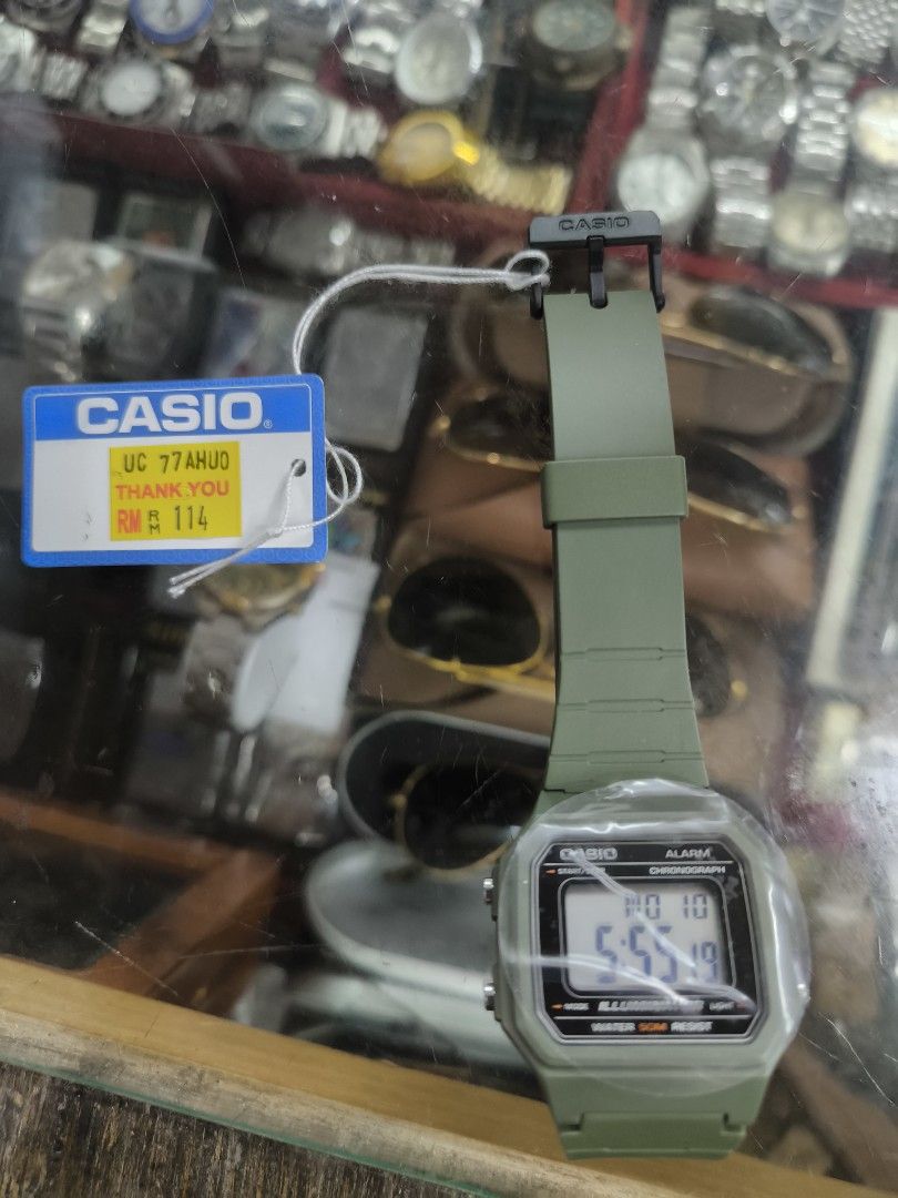 Casio Illuminator Digital Watch army green