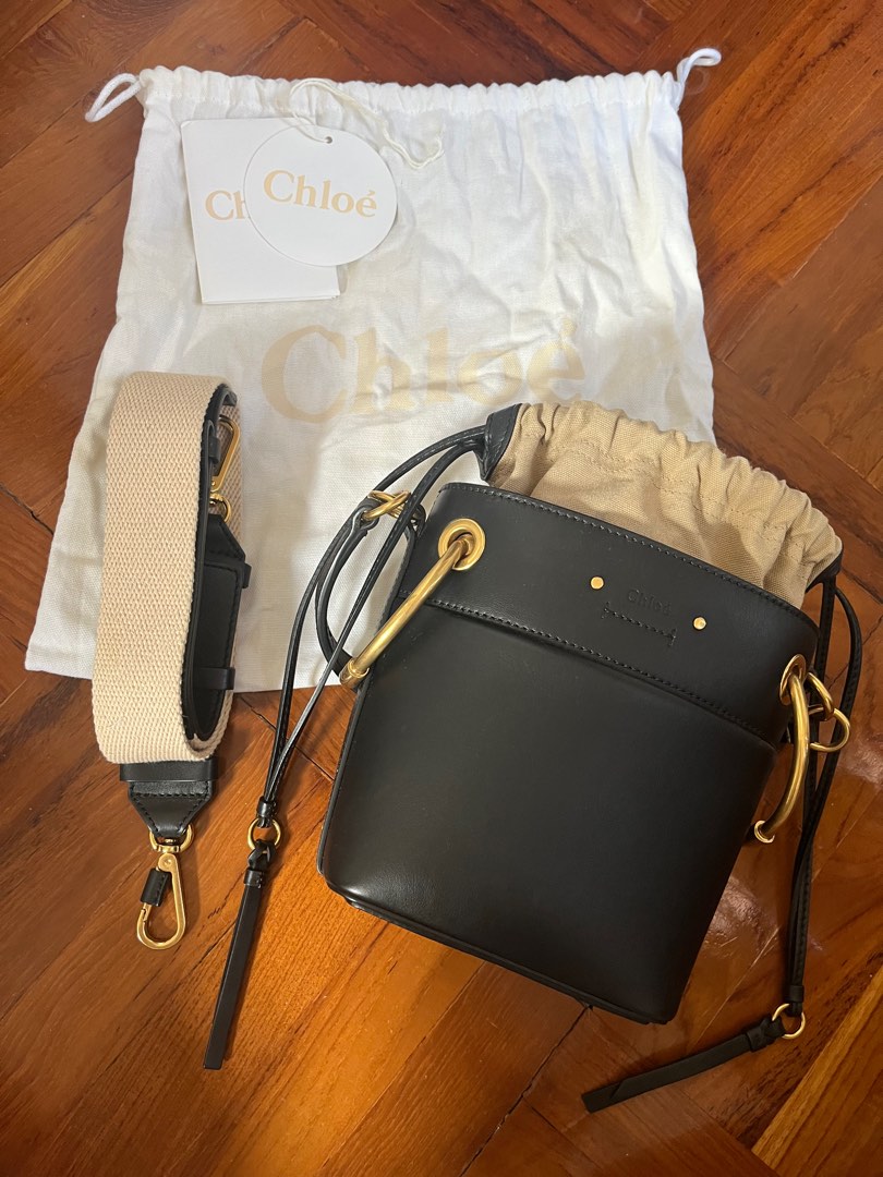 Chloe roy black bucket bag small size Carousell