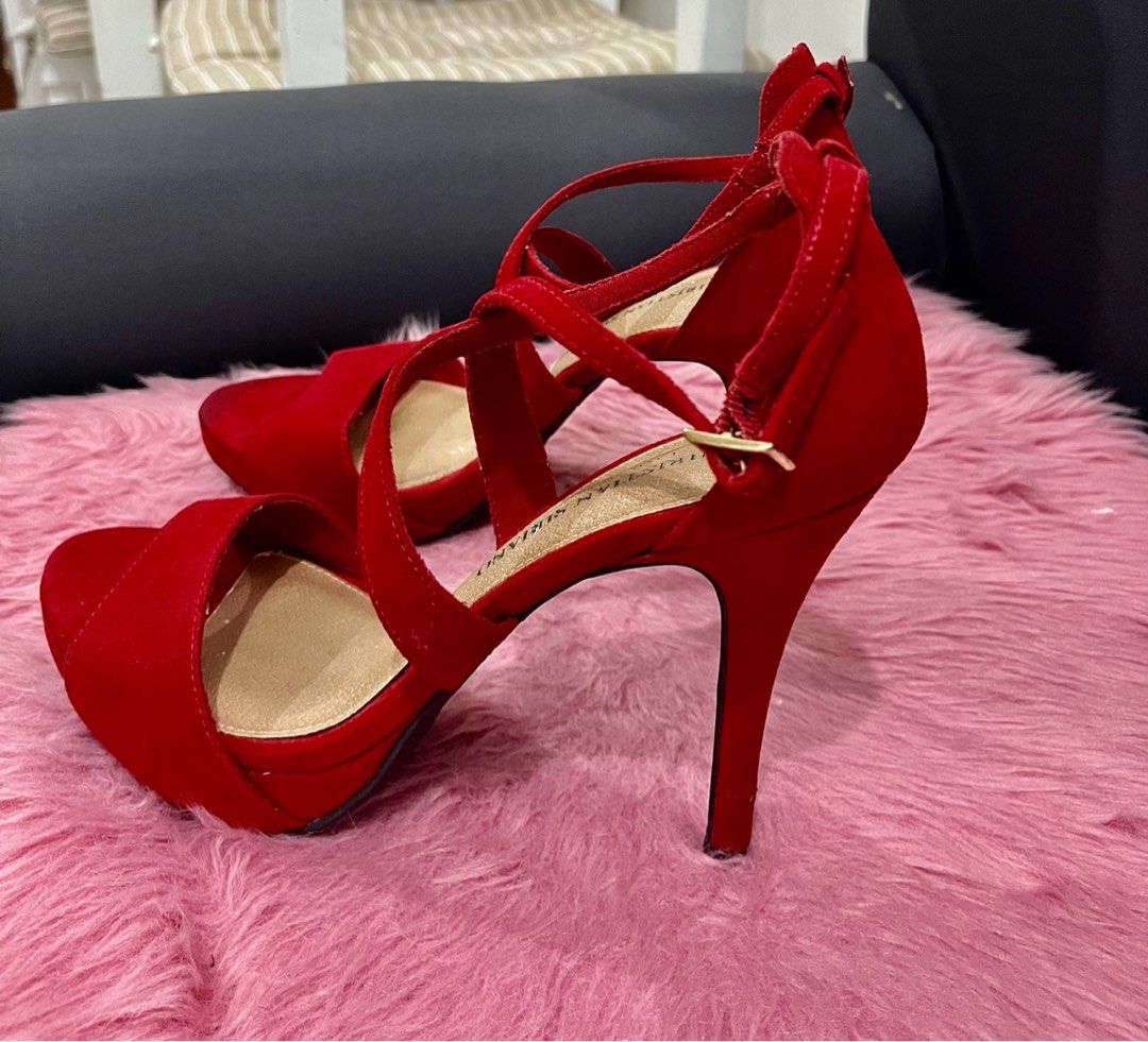 Christian siriano red shoes hot sale