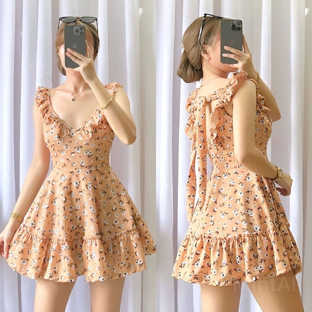Mini Dress Free Size FITS Small to Medium Summer Trendy Sexy Korean OOTD Made in the Philippines