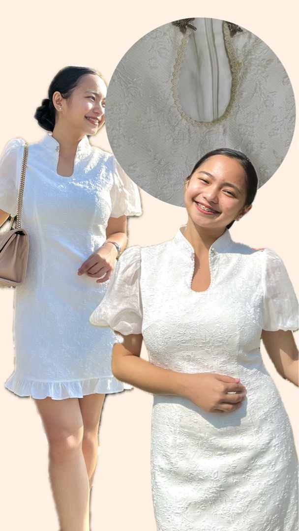 ELEGANT WHITE KEYHOLE PUFF SLEEVES CHURCH DRESS, Women's Fashion, Dresses & Sets, Dresses on Carousell ELEGANT WHITE KEYHOLE PUFF SLEEVES CHURCH DRESS, Women's Fashion, Dresses & Sets, Dresses on Carousell