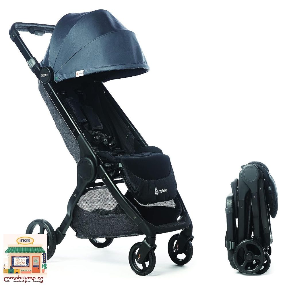 Ergobaby Metro Compact Baby Stroller Lightweight Umbrella Stroller Folds Down for Overhead Airplane Storage Carries up to 50 lbs Car Seat