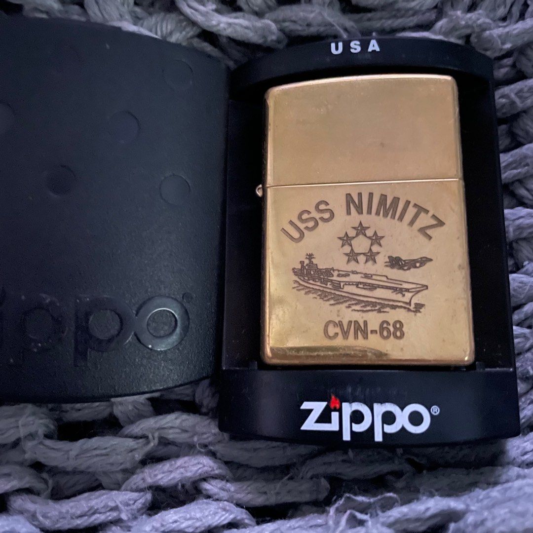 Zippo USS Nimitz brass windproof lighter (Category: Vintage Collectibles) located in Manila. Submitted by kaythemhyke (Listing ID 1313670494, Image 3). Description: .