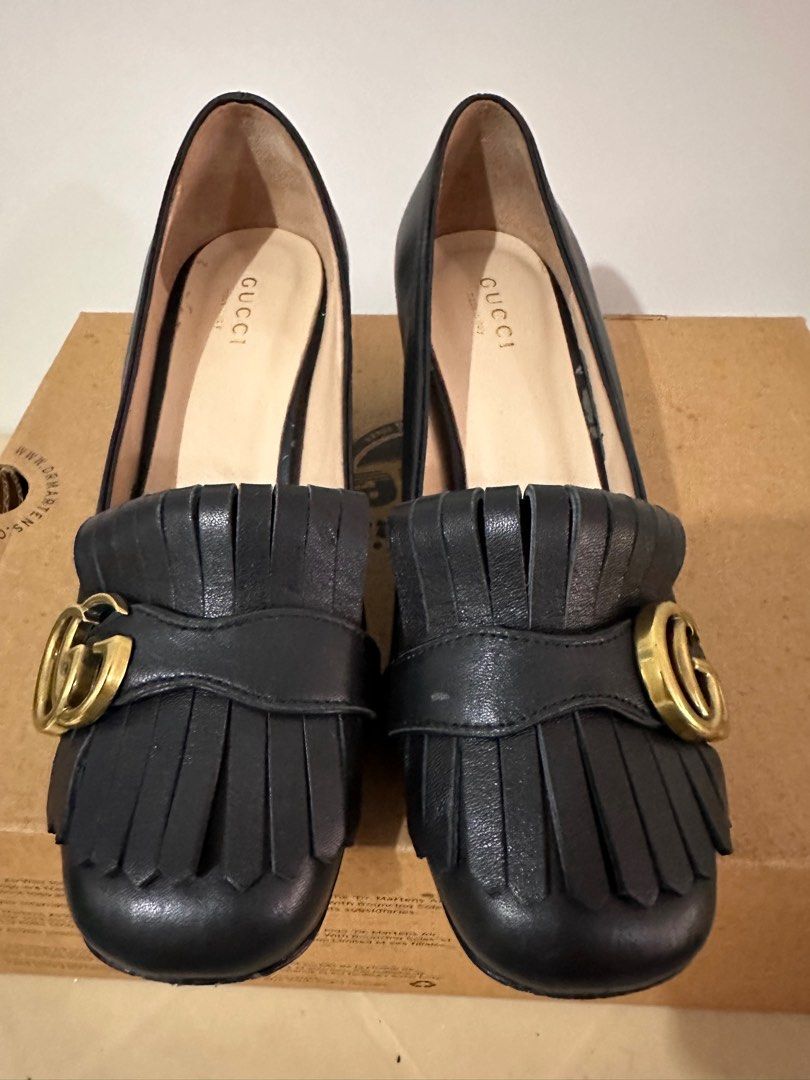 Gucci marmont metallic pump hot sale