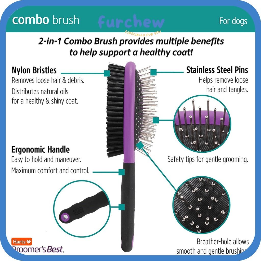 Hartz Groomer s Best Slicker Brush for Deshedding Detangling of all Coat Types for Cats Small Dogs Puppies Pet Supplies Homes Other Pet Accessories on Carousell