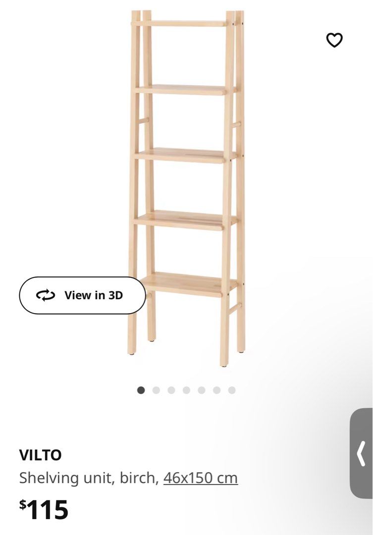 IKEA Birch Wood Shelf Vilto minimalist design Furniture Home Living Furniture Shelves Cabinets Racks on Carousell