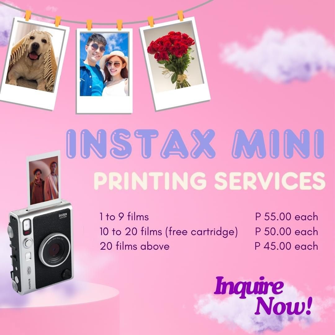 Instax Printing Services (Category: Other Photography Accessories) located in Manila. Submitted by zxcvalkjh (Listing ID 1313747903, Image 1). Description: .