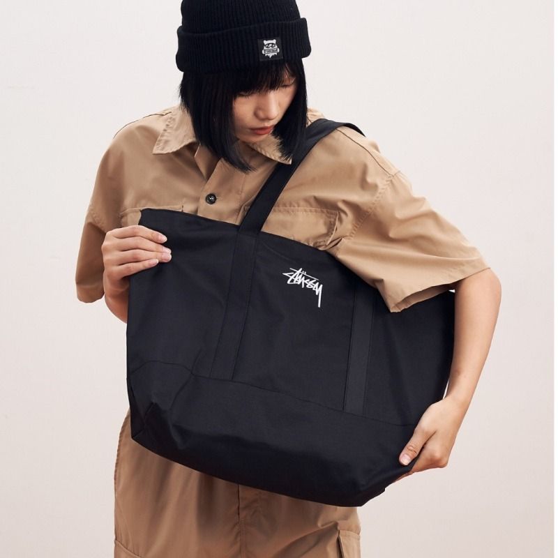 Stussy tote bag black discount