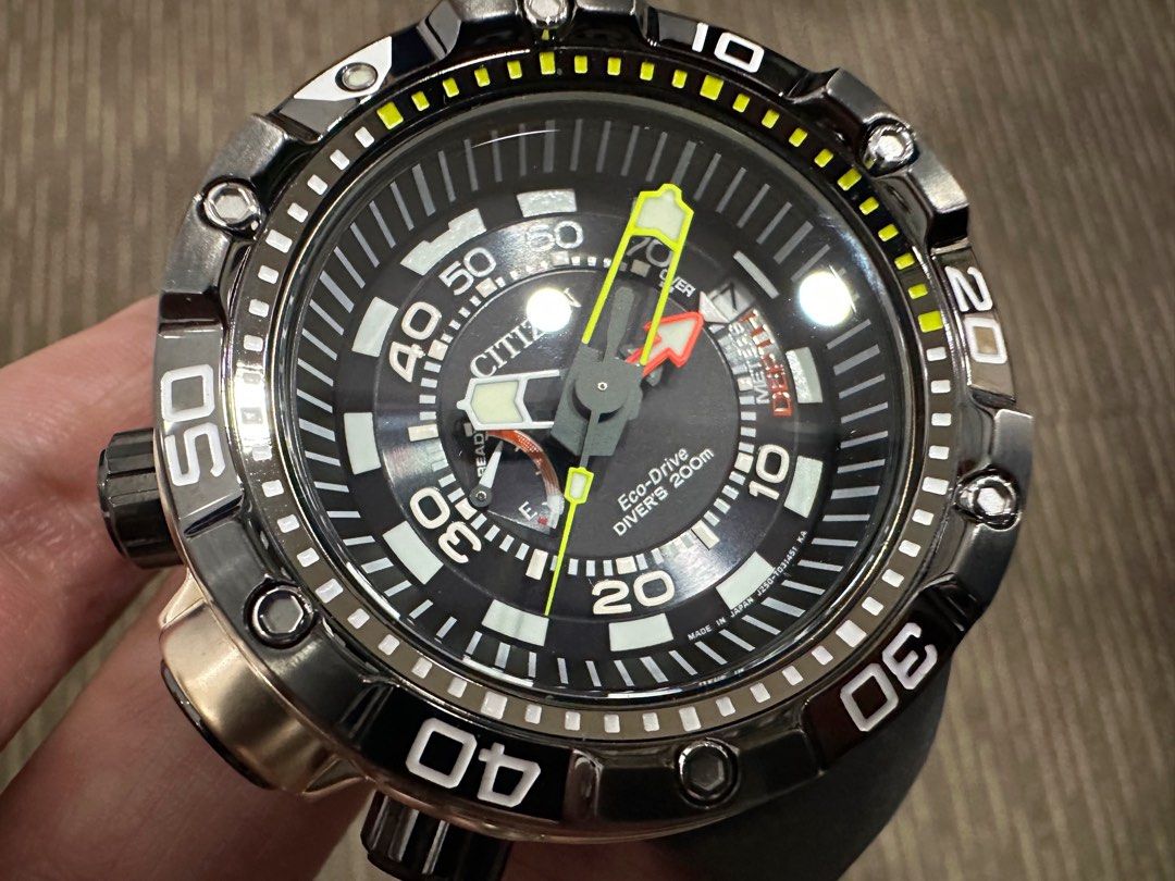 Like New Apr 14 Citizen Eco Drive Aqualand Depth Gauge Gold Limited BN2025 02E