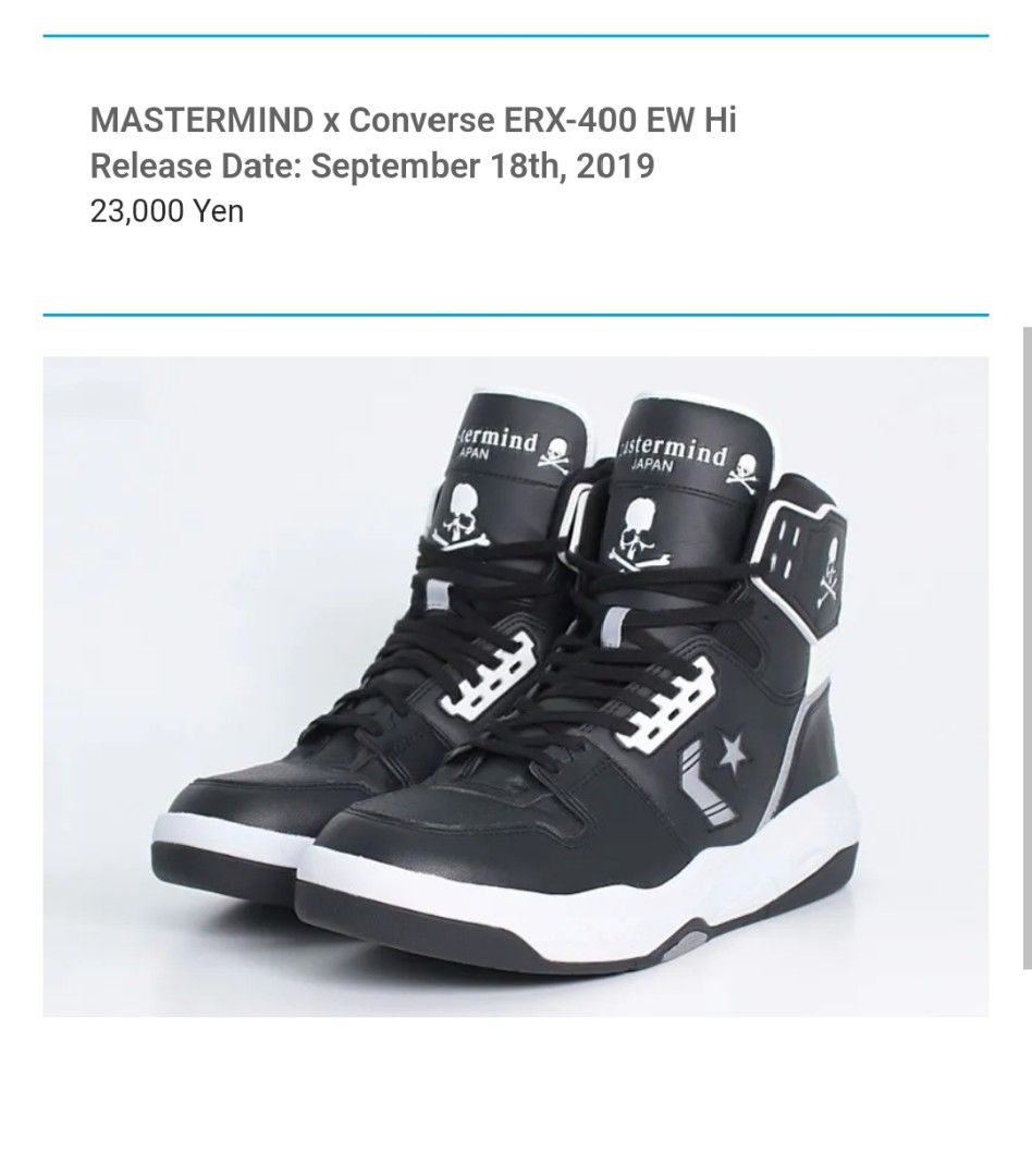Mastermind Japan X Converse ERX-400 EW HI MMJ Black, Men's Fashion