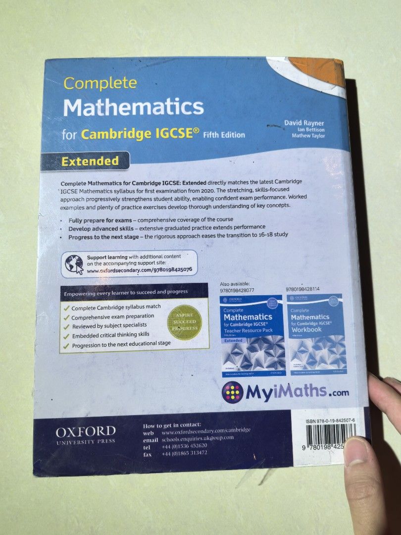 Ox In Math Mathematics Cambridge Igcse Oxford textbooks, Hobbies & Toys, Books ...