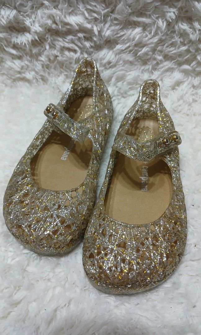 Mini Melissa Campana Silver Gold us8 cm14 Babies Kids Babies Kids Fashion on Carousell