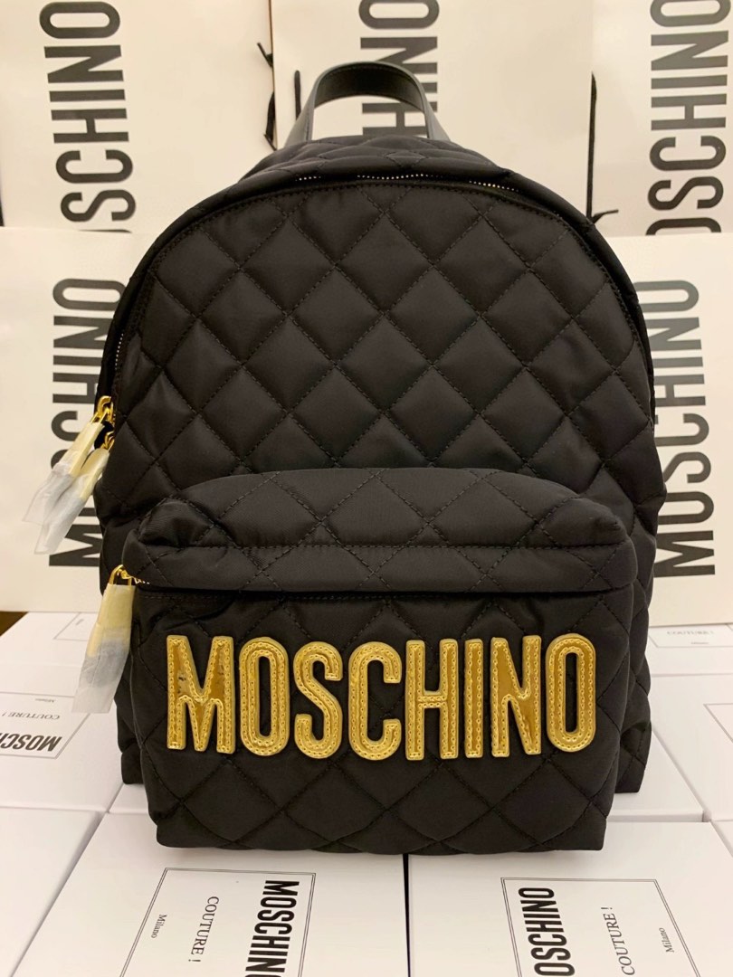 Moschino Quilted Backpack Women s Fashion Bags Wallets Backpacks on Carousell