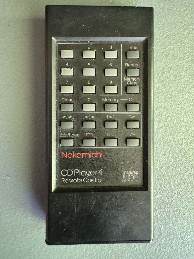 Nakamichi CD Remote Control (Category: Soundbars, Speakers & Amplifiers) located in Pasig City. Submitted by JMToysandCollectibles (Listing ID 1313657737, Image 1). Description: Nakamichi CD Remote Control PHP2,000 Untested Delivery via Lalamove MOP: Gcash/ BPI/ BDO.