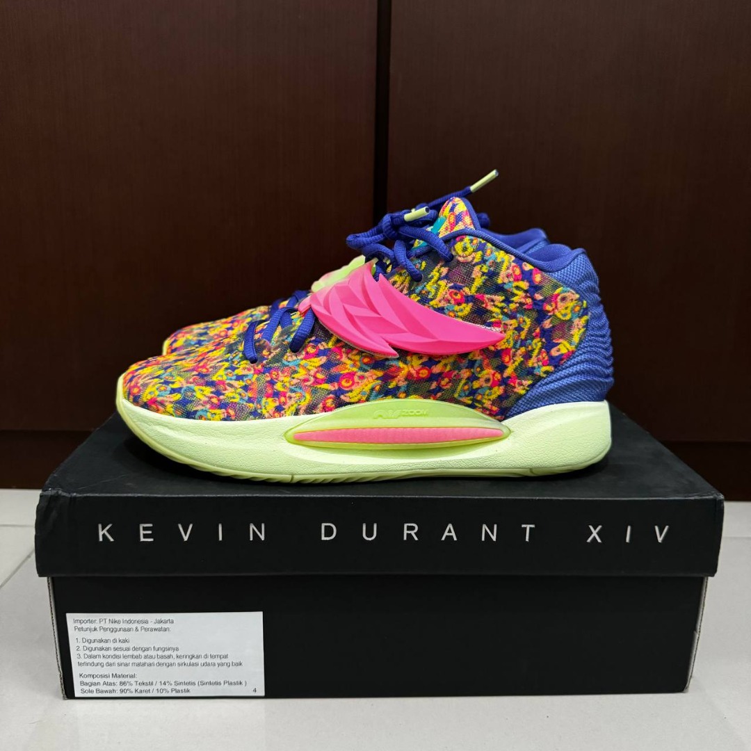 Nike KD 14 Ron English 100 Authentic / Kevin Durant 14 Ron English, Fesyen Pria, Sepatu