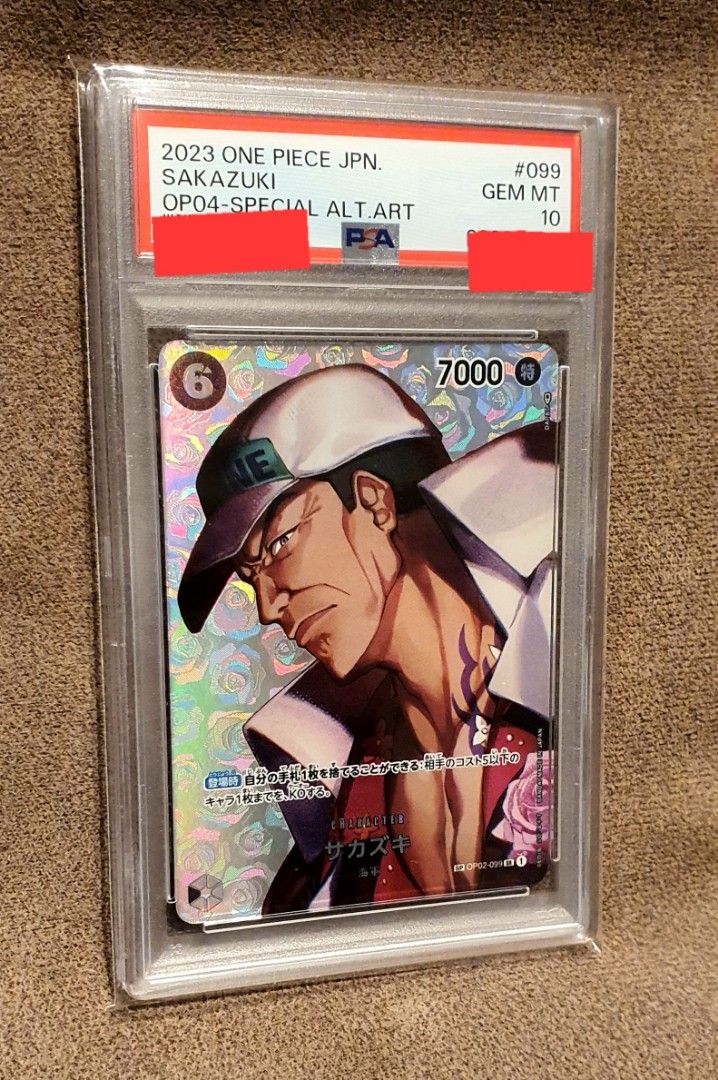 OP04 SP Sakazuki PSA 10, Hobbies & Toys, Toys & Games on Carousell