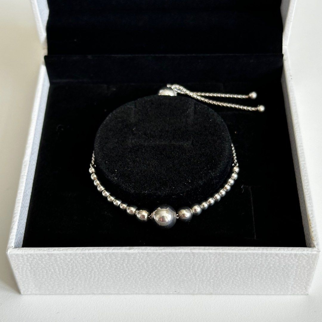 Pandora String of Beads Slider Bracelet, 名牌, 飾物及配件- Carousell