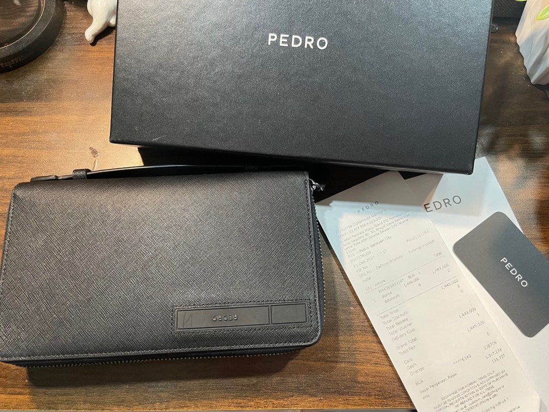 PEDRO Original Black Handbag Dompet Pria