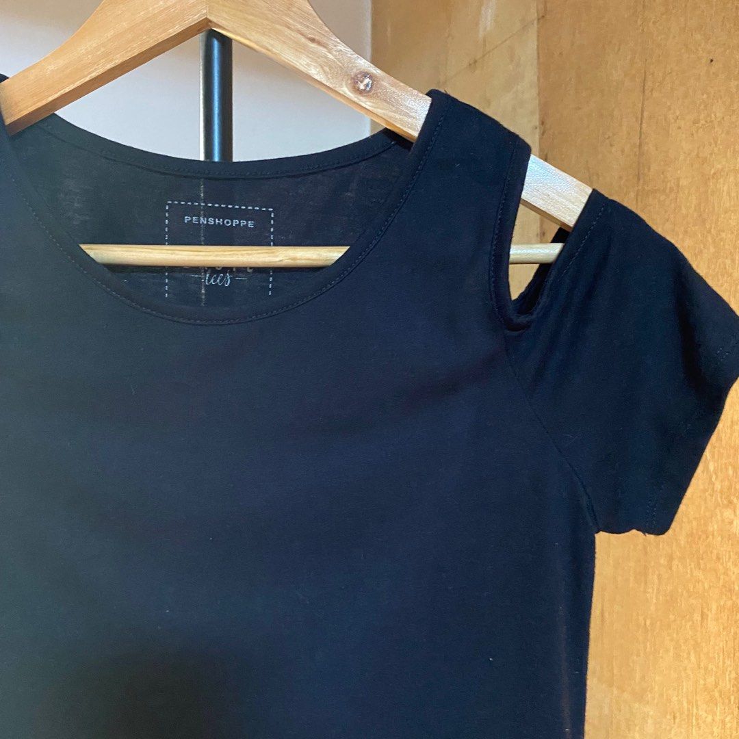 Penshoppe Basic Black Blouse (Category: Blouses) located in Bocaue. Submitted by justlive (Listing ID 1313626347, Image 2). Description: Medium on tag but also a good fit for XS-Small LAST PRICE POSTED.