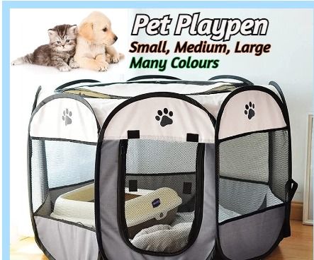 Pet Foldable Playpen Portable Folding Pet Tent Foldable Dog House Dog Puppies Cat Kittens Rabbit Playpen Tent Pet Supplies Homes Other Pet Accessories on Carousell