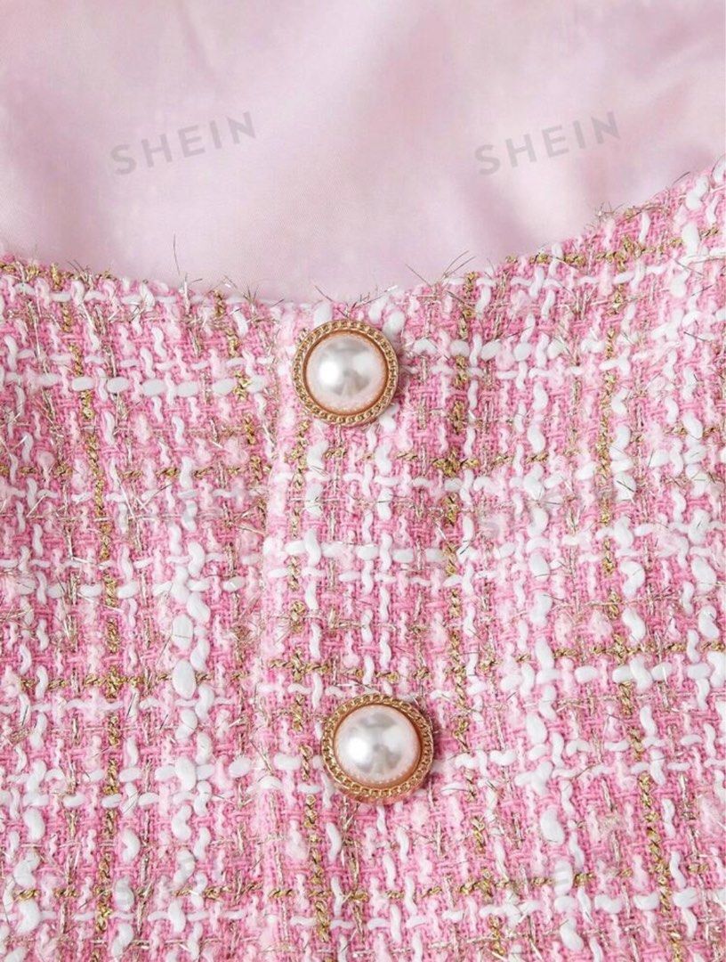 Pink Tweed Coordinates (Barbie-Inspired) (Category: Sets or Coordinates) located in Mandaluyong City. Submitted by sustainabilitykween (Listing ID 1313700304, Image 3). Description: ✨ BRAND NEW!!! not fitted yet ✨ bought for 1k+ ✨ rfs: needed for a costume party but was delivered late; never got to use it na 😔.
