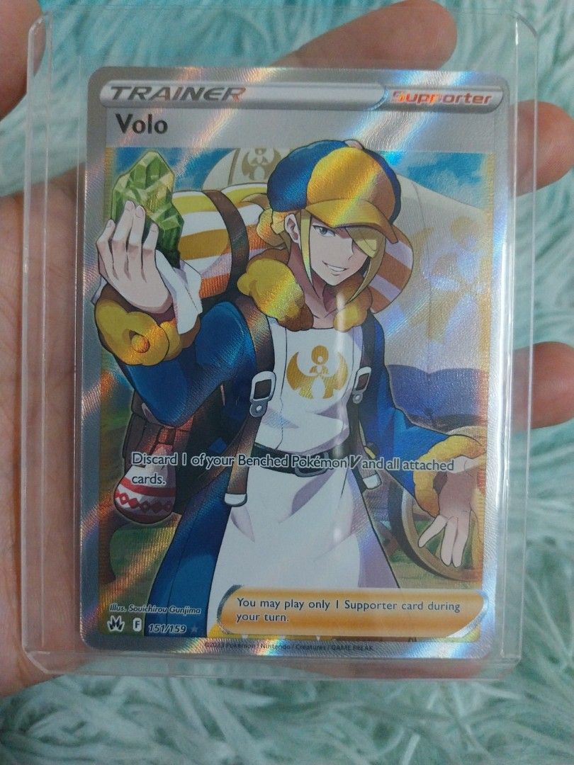 Pokemon card TCG crown zenith single trainer volo simisear vstar, Hobbies &  Toys, Toys & Games on Carousell