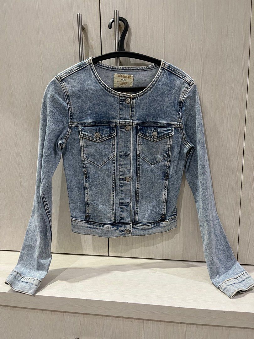 Jaket jeans wanita pull and bear deals