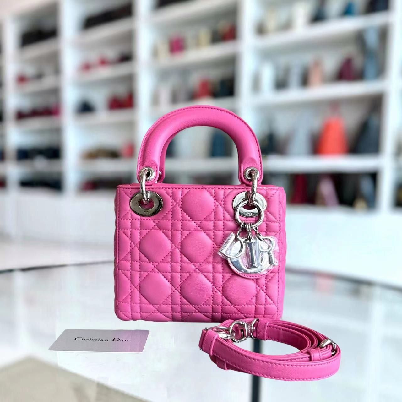 Lady dior mini strap clearance